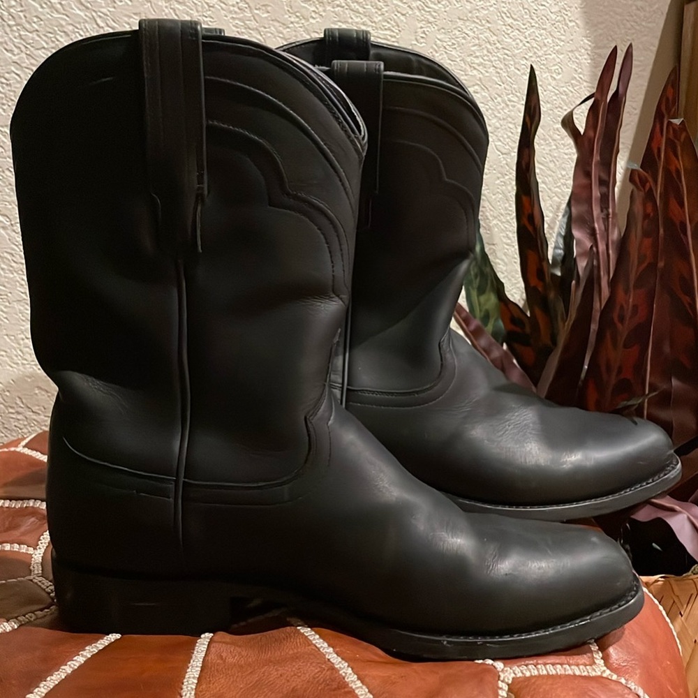 Tecovas men’s leather cowboy boots size 10 1/2 black